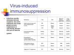 Virus-induced immunosuppression