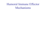 Humoral Immune Effector Mechanisms