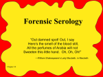 Ch 12- Forensic Serology