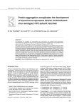 Protein aggregation complicates the development of baculovirus-expressed African  horsesickness