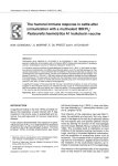 IBR/Pii The humoral  immune response in  cattle after Pasteurella haemolytica