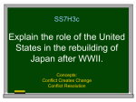 SS7H3c Explain the role of the United States in
