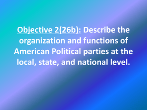 Objective 2(26b): Describe the organization and functions