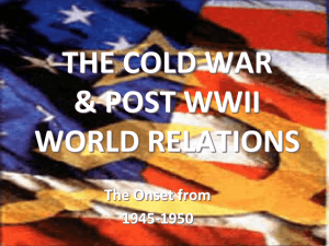 THE COLD WAR - Rankin County School District