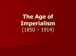 The Age of Imperialism (1850 – 1914)