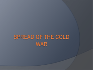 Spread of The cold War