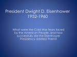 President Dwight D. Eisenhower 1952-1960
