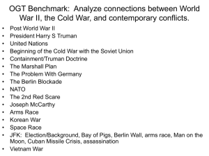 OGT Benchmark: Analyze connections between World War II, the