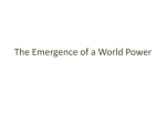 The Emergence of a World Power