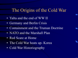 The Origins of the Cold War