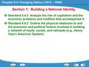 Chapter 6 A Changing Nation (1815 – 1840)