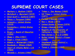 Unit 4 PowerPoint - (Supreme Court Cases)