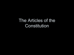 The Articles of the Consitution