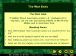 How did President Nixon`s policies widen US involvement in the war?
