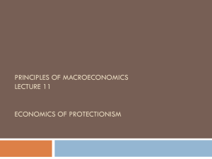 Lecture 11 The economics of protectionism