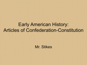 Early American History: Articles of Confederation
