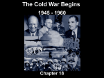 Chapter 18 The Cold War Begins