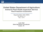 United States Department of Agriculture Animal &amp; Plant Health Inspection Service