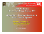 Regulatory Considerations for a Storm Barrier System ASCE Met Section