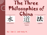 The Three Philosophies of China