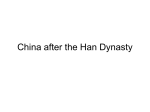 China after the Han Dynasty