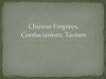 Chinese Empires, Confucianism, Taoism