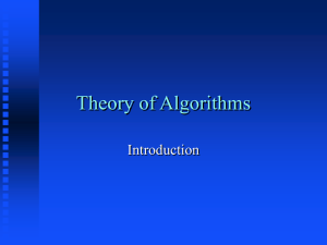 Theory of Algorithms - Baylor University | Texas