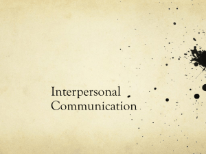 Interpersonal Communication