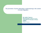 The promotion of active citizenship in adult learning in