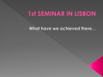 1st SEMINAR IN LISBON