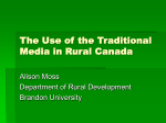 Rural Communities & the Traditional Media