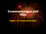Communication and YOU - South Point High School