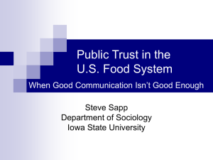 The Sociology of Trust - Department of Sociology
