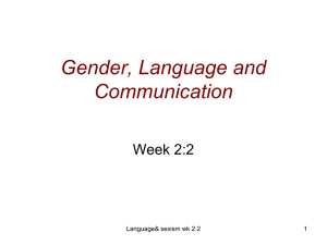 Gender & Communication