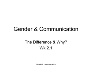 Gender & Communication