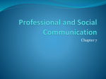 Professional and Social Communication