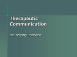 Therapeutic communication