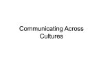 Communicating Across Cultures