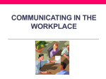 Communicating in the Workplace