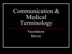 Communication & Medical Terminology