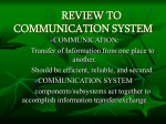review to communication system