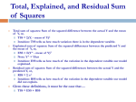 Total, Explained, and Residual Sum of Squares