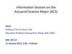 Information Session on the Actuarial Science Major (ACS)