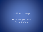 SPSS Workshop - FHSS Research Support Center