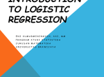 An Introduction to Logistic Regression