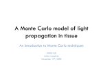 A Monte Carlo model of light propagation in tissue