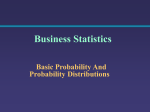 Basic Probability And Probability Distributions