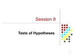 Hypothesis Tests