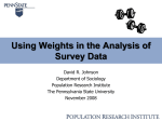 Introduction to survey weights - Population Research Institute