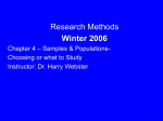 RM Chapter 4- Samples & Populations